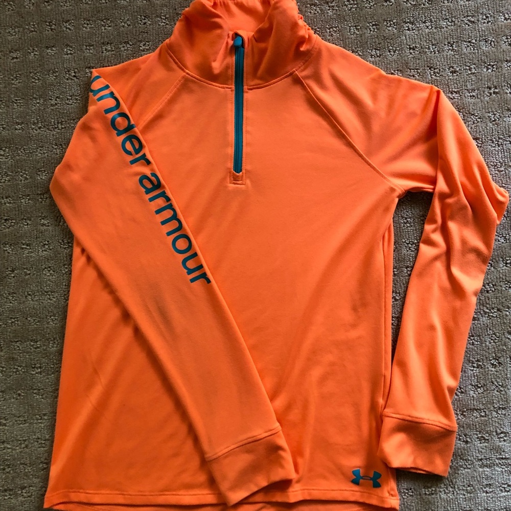 Orange Under Armour Quarter Zip